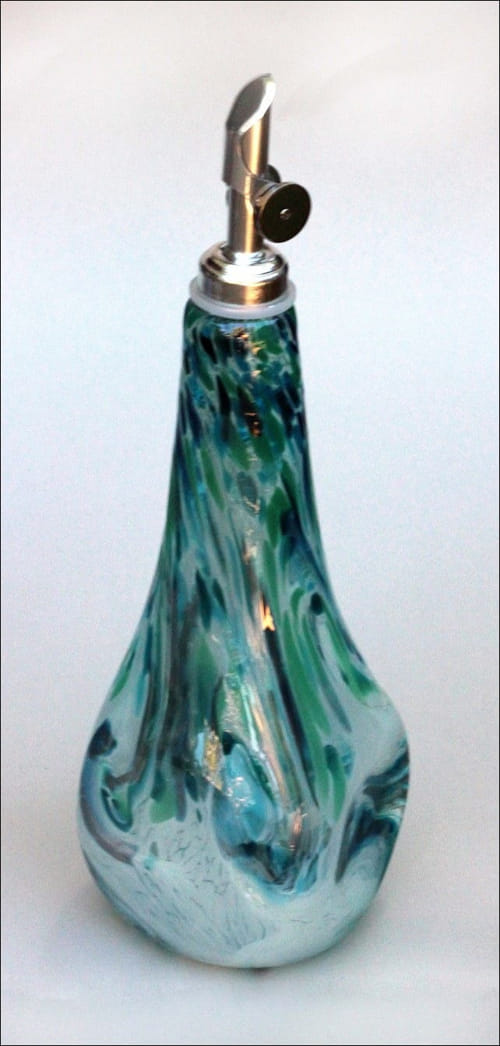 DB-059 Fancy Oil Bottle, Teal at Hunter Wolff Gallery